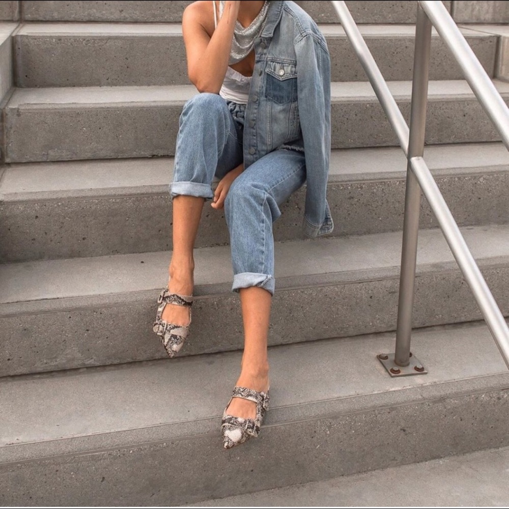 Nwot Mi.Im Hannah Snake Print Slides - image 5